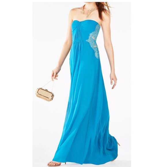 beautiful BCBG MaxAzria brand new Maxi long dress evening gown cocktail lace - Picture 1 of 6